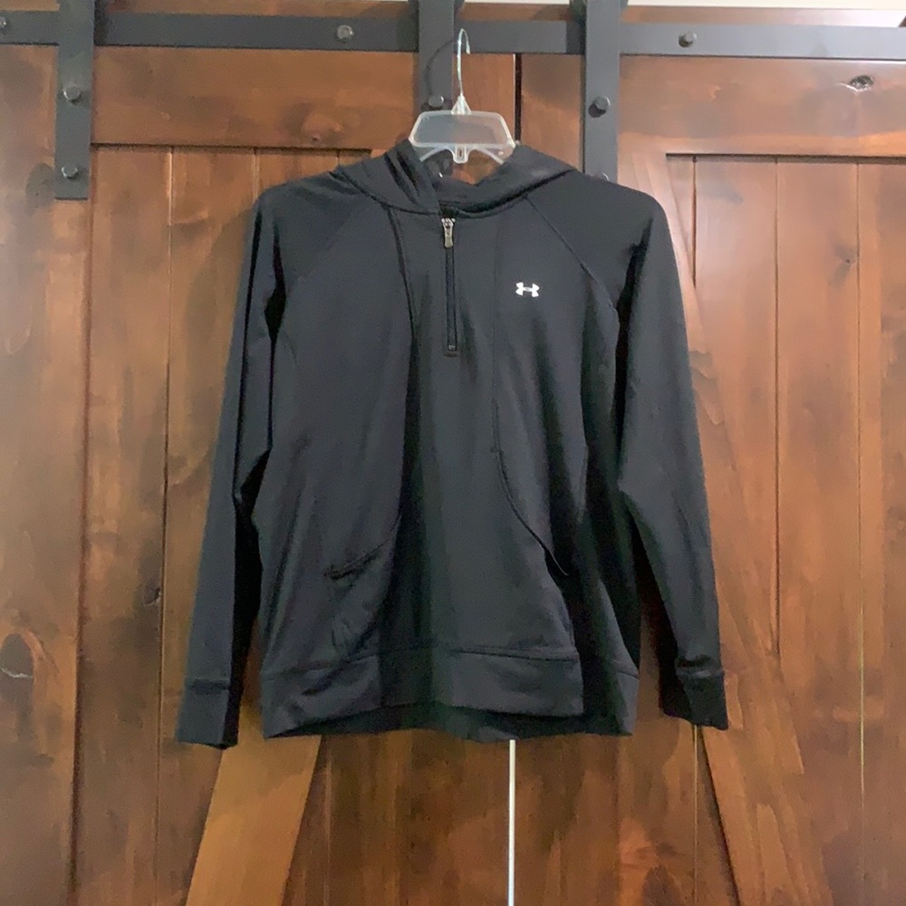 Black under armor 1/4 zip hoodie